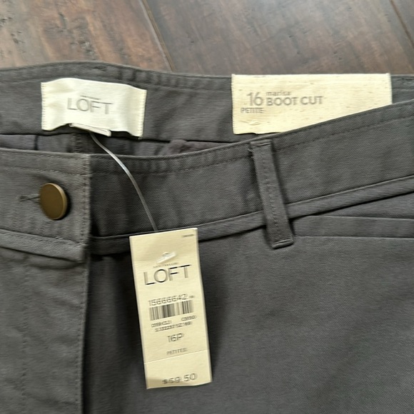 Loft Marisa Bootcut Grey Pant 16P - Picture 3 of 9
